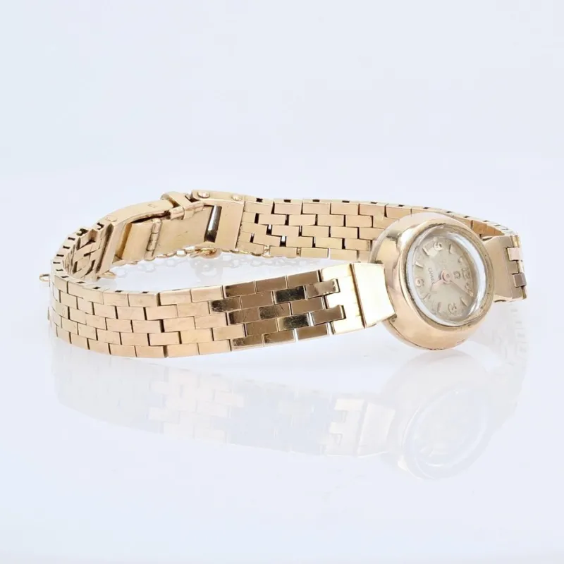 Outlet Pamono 18 Karat Yellow Gold Omega Ladys Watch, France, 1960s