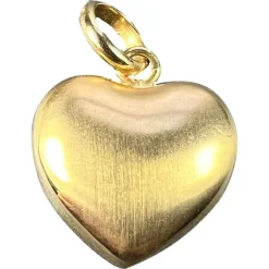 Sale Pamono 18 Karat Yellow Gold Puffy Love Heart Charm Pendant, 1980s