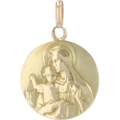 Pamono 18 Karat Yellow Gold Scapular Medal Pendant> Necklaces