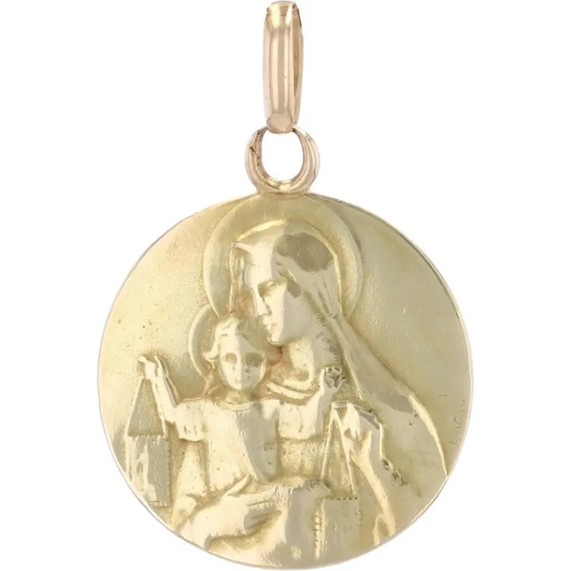 Pamono 18 Karat Yellow Gold Scapular Medal Pendant> Necklaces