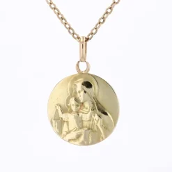 Pamono 18 Karat Yellow Gold Scapular Medal Pendant><noscript><img width=