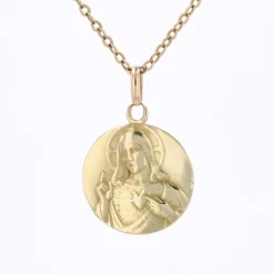 Pamono 18 Karat Yellow Gold Scapular Medal Pendant><noscript><img width=