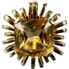 Best Pamono 18 Karat Yellow Gold Spring Cocktail Ring with Citrine, 1950s