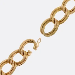 New Pamono 18 Karat Yellow Gold Twisted Curb Chain Bracelet, 1960s
