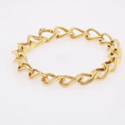 Sale Pamono 18 Karat Yellow Gold Twisted Curb Chain Links Bracelet, 1960s