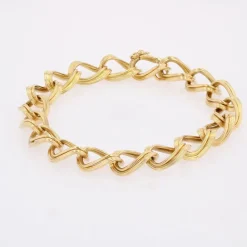 Sale Pamono 18 Karat Yellow Gold Twisted Curb Chain Links Bracelet, 1960s