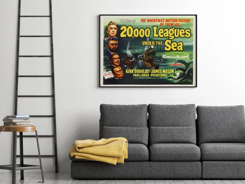 Pamono 20000 Leagues Under the Sea Movie Poster, United Kingdom, 1955> Posters|Wall Decor