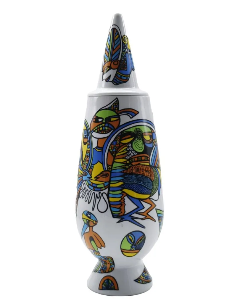 Clearance Pamono 100% Make Up Series Vase in Ceramic by Alessandro Mendini for Alessi, Italy, 1992