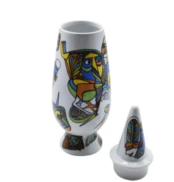 Clearance Pamono 100% Make Up Series Vase in Ceramic by Alessandro Mendini for Alessi, Italy, 1992