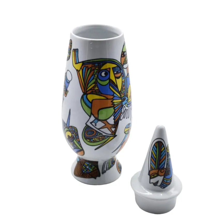 Clearance Pamono 100% Make Up Series Vase in Ceramic by Alessandro Mendini for Alessi, Italy, 1992