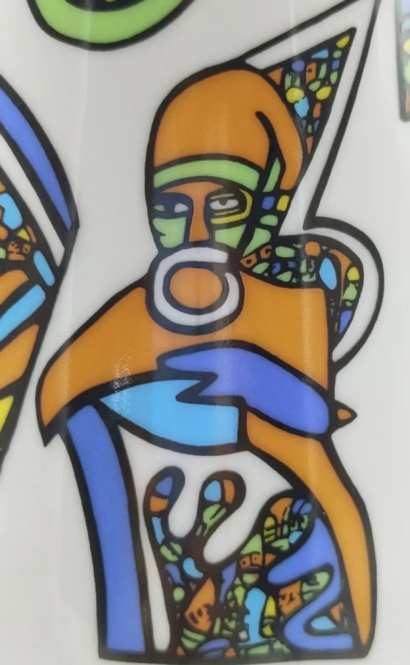 Clearance Pamono 100% Make Up Series Vase in Ceramic by Alessandro Mendini for Alessi, Italy, 1992