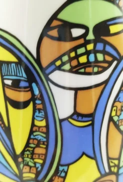 Clearance Pamono 100% Make Up Series Vase in Ceramic by Alessandro Mendini for Alessi, Italy, 1992