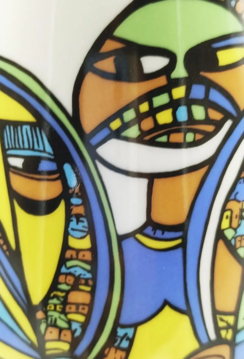 Clearance Pamono 100% Make Up Series Vase in Ceramic by Alessandro Mendini for Alessi, Italy, 1992