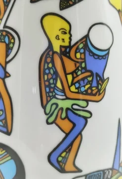 Clearance Pamono 100% Make Up Series Vase in Ceramic by Alessandro Mendini for Alessi, Italy, 1992