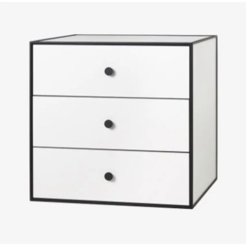 Pamono 49 Oak Frame Box with 3 Drawers by Lassen> Trunks, Crates & Baskets