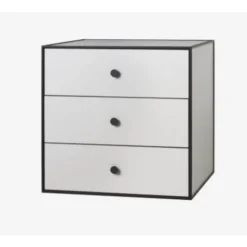 Pamono 49 Oak Frame Box with 3 Drawers by Lassen><noscript><img width=