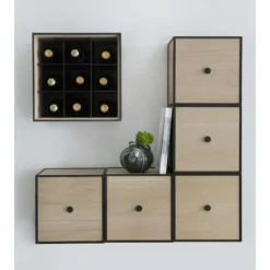 Pamono 42 Oak Frame Box with Door by Lassen><noscript><img width=