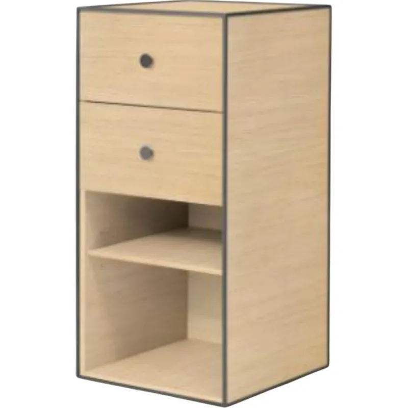 Pamono 70 Oak Frame Box with Shelf by Lassen> Trunks, Crates & Baskets