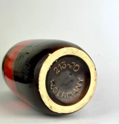 Pamono 213-20 Red and Black Fat Lava Ceramic Vase from Scheurich Keramik, 1960s><noscript><img width=