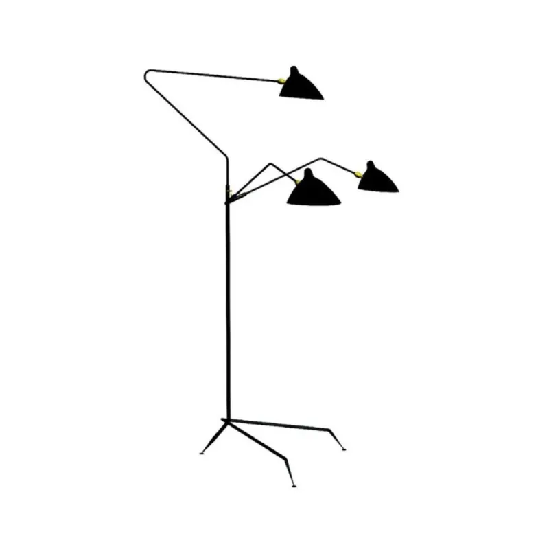 Hot Pamono 3 Rotating Arms Floor Lamp by Serge Mouille