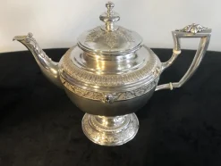 Online Pamono 800 Silver Coffee or Tea Service by W. Lameyer & Sohn, Hannover, 1888, Set of 5