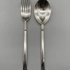Pamono 925 Silver Fork and Spoon by Carlo Scarpa for Cleto Munari, 1977, Set of 2> Cutlery & Serving Utensils
