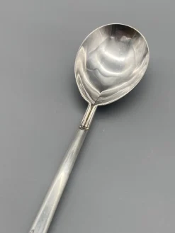 Pamono 925 Silver Fork and Spoon by Carlo Scarpa for Cleto Munari, 1977, Set of 2><noscript><img width=