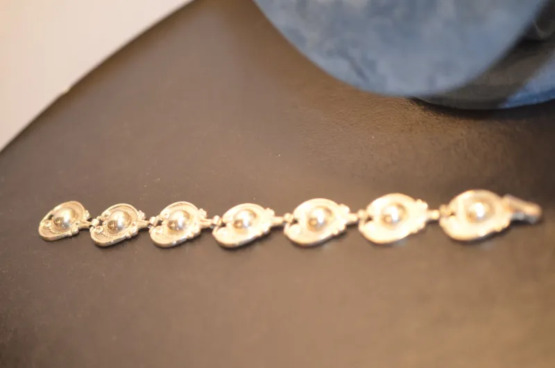 Sale Pamono 925 Silver Necklace and Bracelet by Margot de Taxco, 1940s, Set of 2