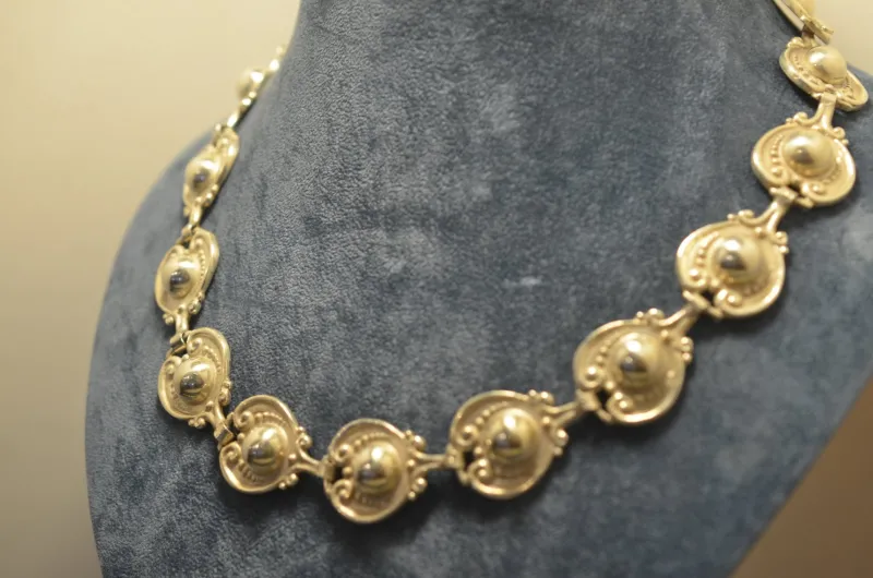 Sale Pamono 925 Silver Necklace and Bracelet by Margot de Taxco, 1940s, Set of 2
