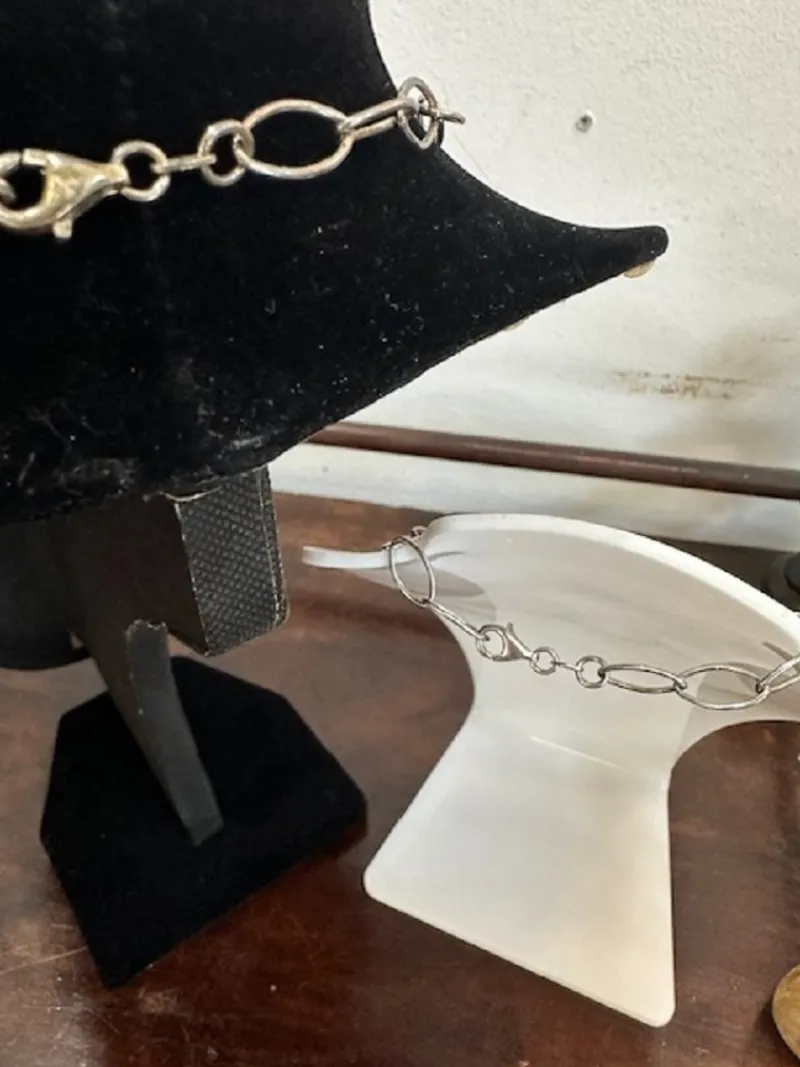 Sale Pamono 925 Silver Necklace and Bracelet Set, 1980s, Set of 2