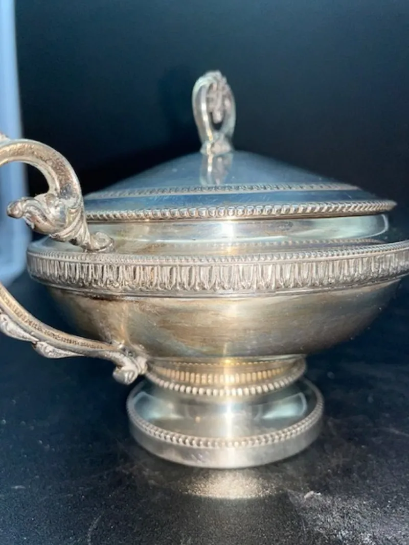 Pamono 800 Silver Sugar Bowl> Serving Dishes