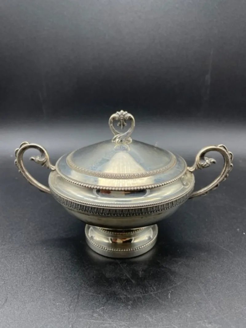 Pamono 800 Silver Sugar Bowl> Serving Dishes