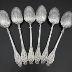 Outlet Pamono 6 Teaspoons in Silver, Art Nouveau, France, Ravinet Denfert, 1890s, Set of 6