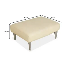 Discount Pamono 1600 Two-Seater Sofa and Ottoman in Leather by Rolf Benz, Set of 2