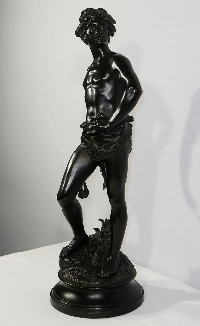 Online Pamono A. Gaudez, David, Late 19th Century, Bronze