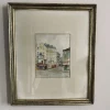 Pamono A. Paly, Parisian Street Scene with Berlin Bar, Watercolor, Framed> Impressionist