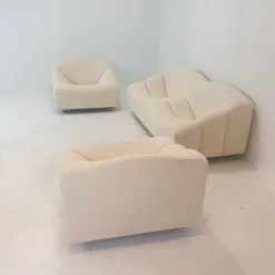 Pamono ABCD Sofa and Armchairs by Pierre Paulin for Artifort, 1960s, Set of 3> Living Room Sets