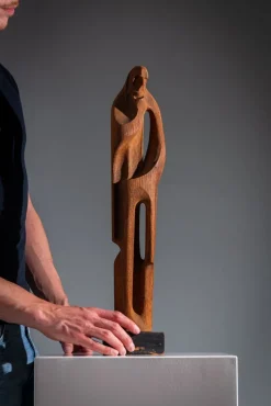 Hot Pamono Abstract Art Deco Figure, 1920s, Wood