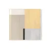 Pamono Abstract Artwork in Yellow, Beige, White and Gray, 1960s, Oil on Canvas