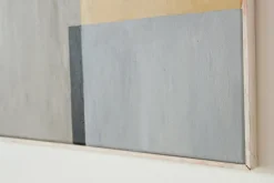 Pamono Abstract Artwork in Yellow, Beige, White and Gray, 1960s, Oil on Canvas