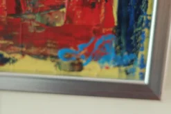 Hot Pamono Abstract Composition, Oil on Canvas, 1960s, Framed