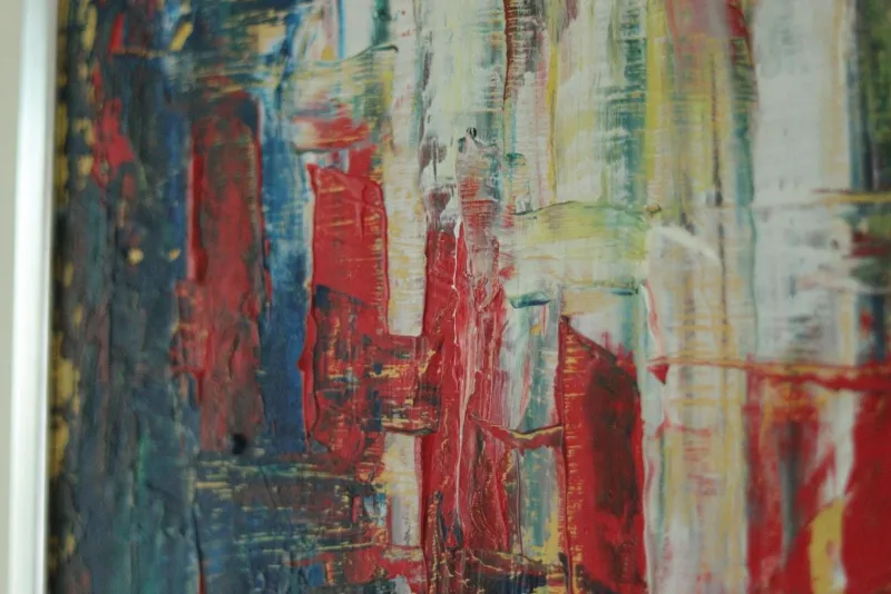 Hot Pamono Abstract Composition, Oil on Canvas, 1960s, Framed