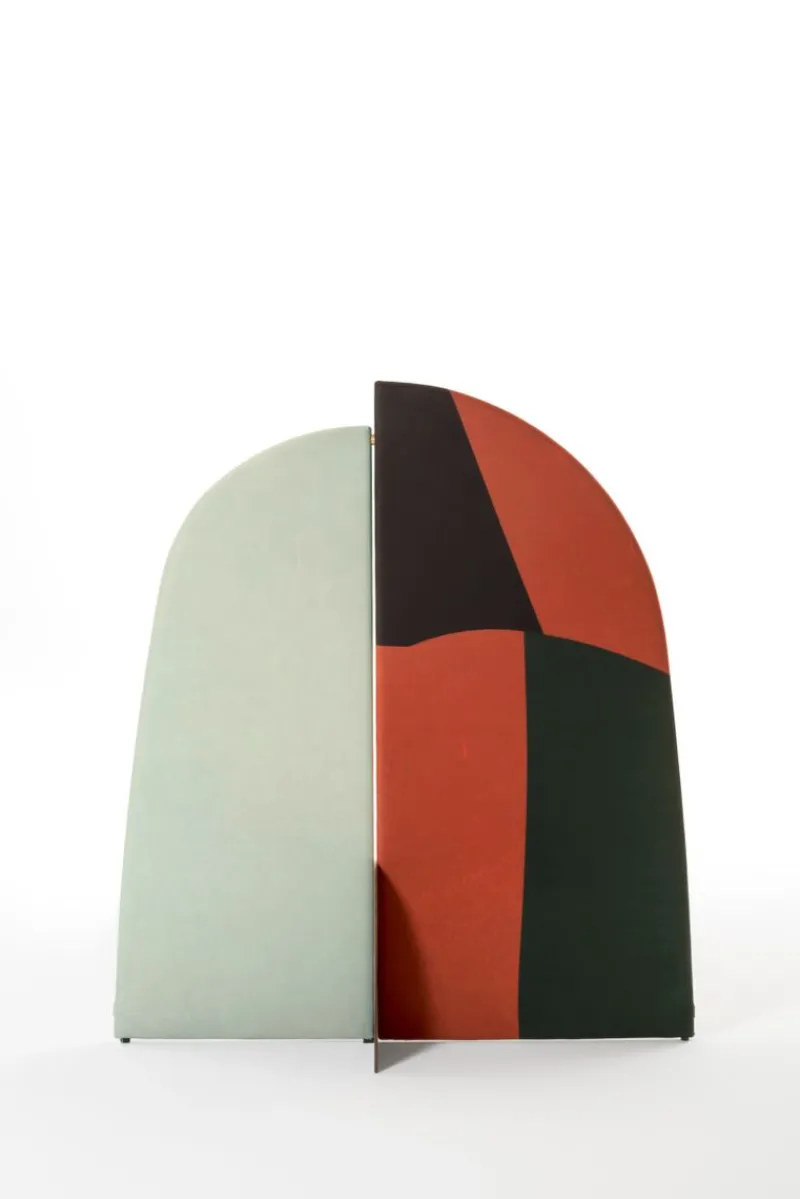 Pamono Abstract Kazimir Screen Type B in Green, Red, White, & Black by Julia Dodza for Colé> Room Dividers & Screens