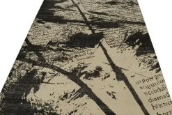Pamono Abstract Rug in Beige with Black Script and Pattern from R&K Principal Jahanshah Nazmiyal><noscript><img width=