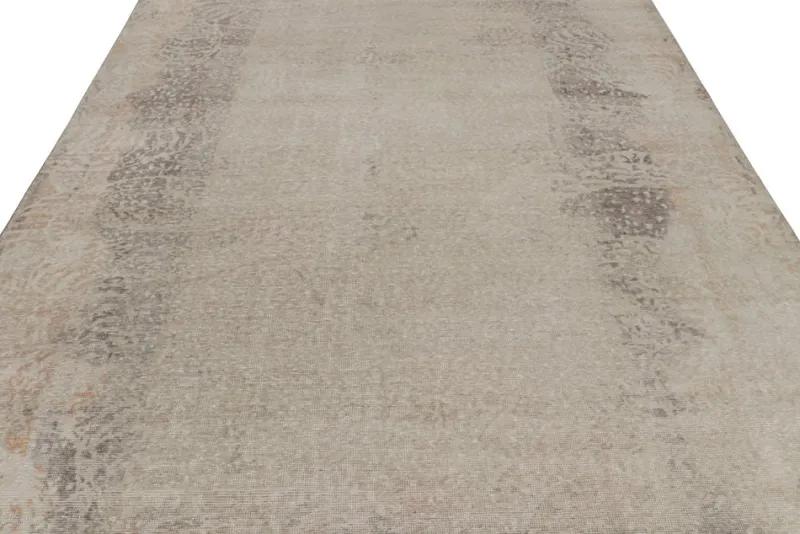 Online Pamono Abstract Rug in Taupe and Rust from R&K Principal Jahanshah Nazmiyal