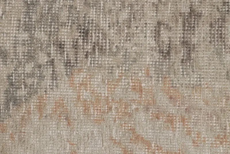 Online Pamono Abstract Rug in Taupe and Rust from R&K Principal Jahanshah Nazmiyal