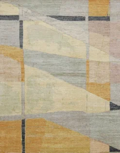 Sale Pamono Abstract Rug with Geometric Patterns from R&K Principal Jahanshah Nazmiyal