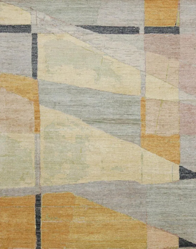 Sale Pamono Abstract Rug with Geometric Patterns from R&K Principal Jahanshah Nazmiyal