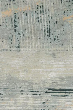 Pamono Abstract Rug with Gray and Blue Geometric Patterns from R&K Principal Jahanshah Nazmiyal><noscript><img width=
