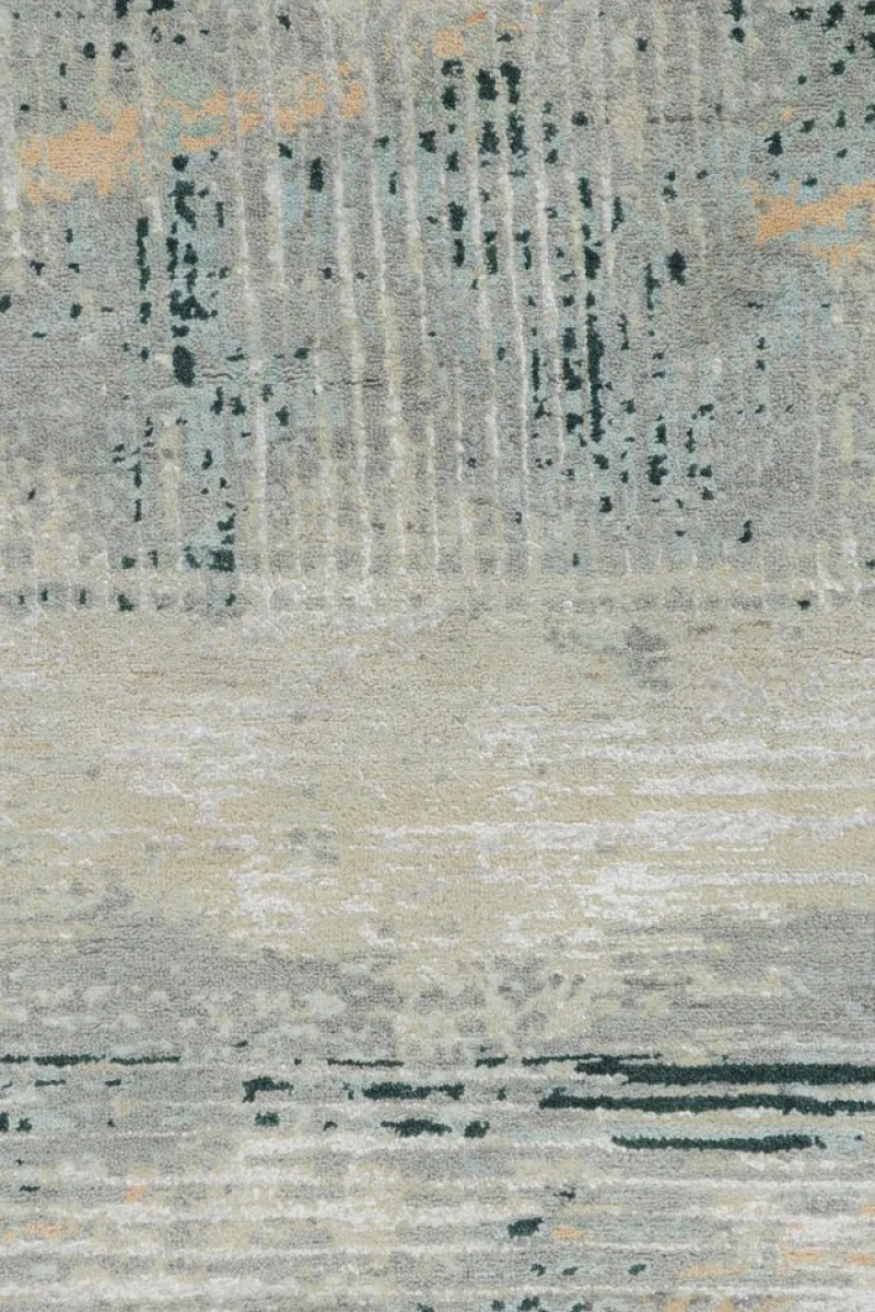 Pamono Abstract Rug with Gray and Blue Geometric Patterns from R&K Principal Jahanshah Nazmiyal> Carpets & Textiles|Carpets & Textiles